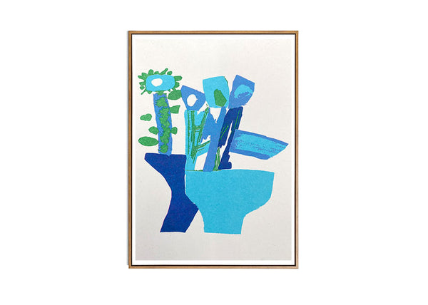 'Life in Blue I A5 Riso Print